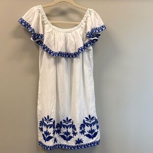 Tommy Bahama St. Lucia Embroidered Off-the-Shoulder Coverup Dress S/P NWT
